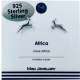 EARRING SILVER SPRINGBUCK STUD