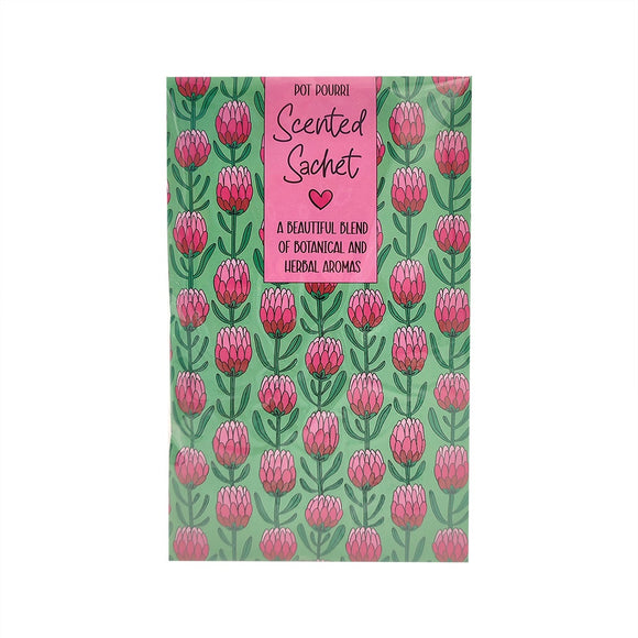 FRAGRANCE SACHET PINK PROTEA POT POURRI SCENTED
