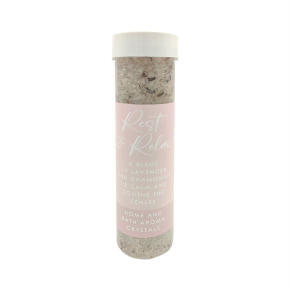 BATH AND HOME AROMA CRYSTALS 275G PINK REST AND RELAX