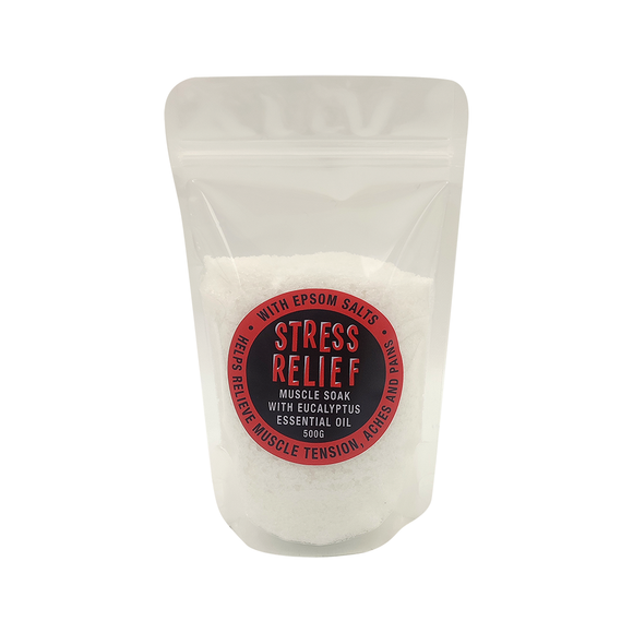 STRESS RELIEF MUSCLE SOAK 500G EUCALYPTUS SCENTED
