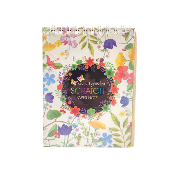 SCRATCH SKETCH PAD A6 SECRET GARDEN