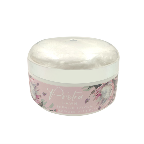TALC POWDER WITH PUFF 100G PROTEA DAWN