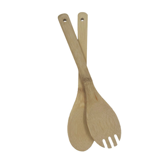 SALAD SERVER SET BAMBOO 30CM
