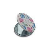 MIRROR COMPACT ROUND 7CM ASSORTED PASTEL DESIGNS