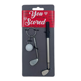 GOLF PEN AND KEYRING SET