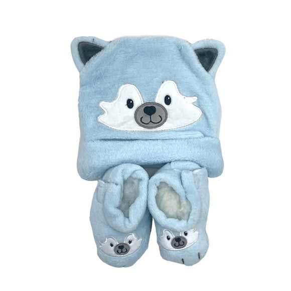 BABY HAT AND SOCK SET BLUE 0 - 6 MONTHS