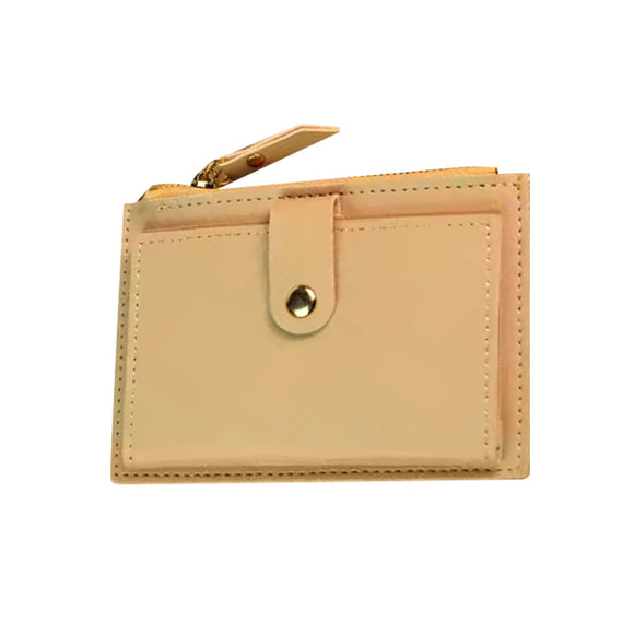 PURSE SMALL SINGLE ZIP BEIGE