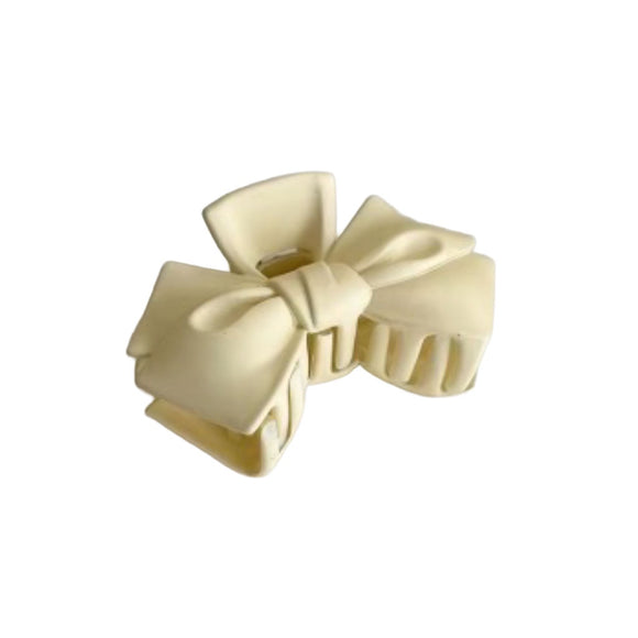 HAIR GRIP CURVE WHITE WITH BOW