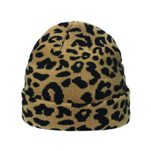 BEANIE LEOPARD PRINT DESIGN