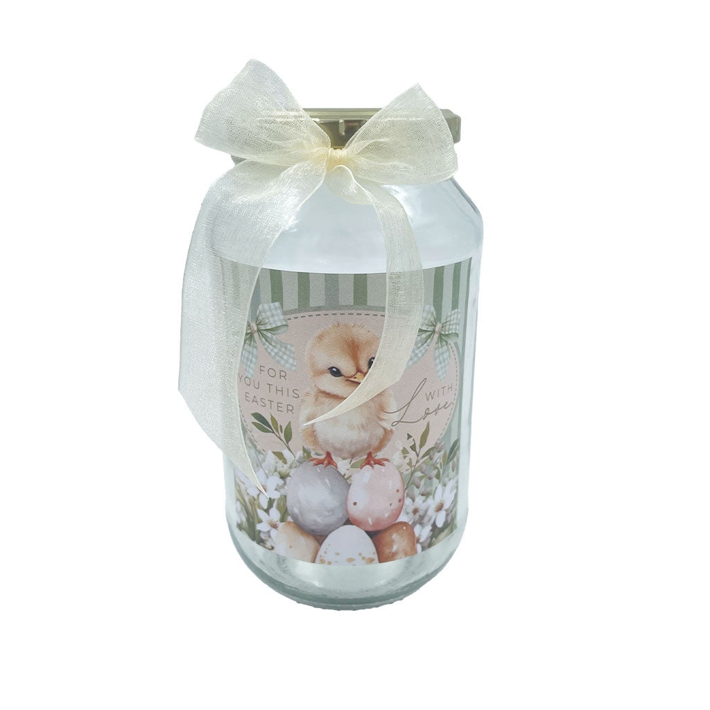 JAR 750ML WATERCOLOUR STRIPE CHICK ON EGGS WITH LOVE – NIKKI'S The Gift ...