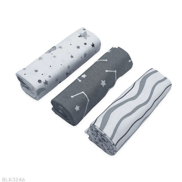 FLANNEL RECEIVER 3PC GREY STARS