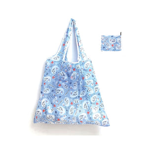 REUSABLE SHOPPING BAG LIGHT BLUE SWANS