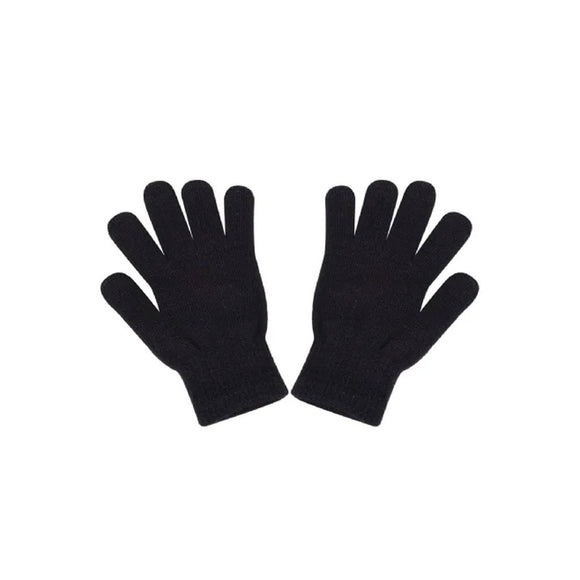 GLOVES PLAIN BLACK FULL FINGERS