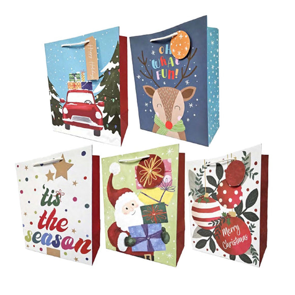 XMAS GIFT BAG LARGE ASSORTED