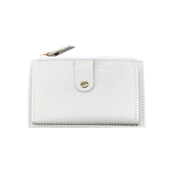 PURSE SMALL SINGLE ZIP LIGHT GREY