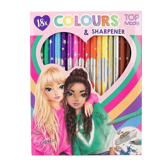 TM COLOURING PENCILS & SHARPENER
