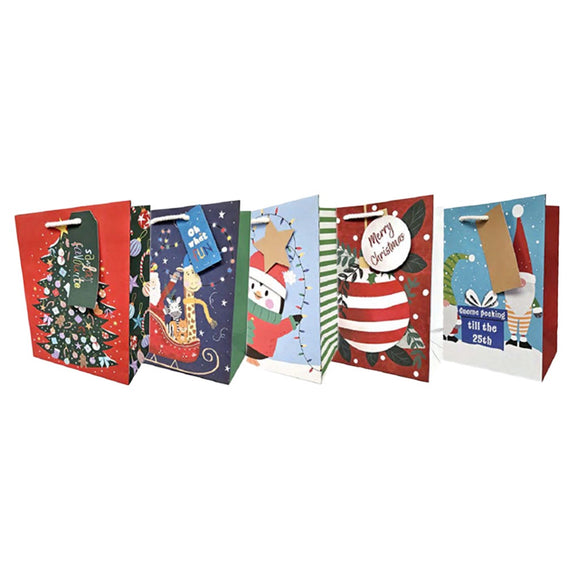 XMAS GIFT BAG MEDIUM ASSORTED