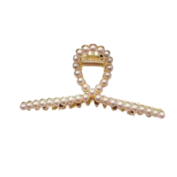 HAIR GRIP GOLD LARGE WITH PEARL DETAILING