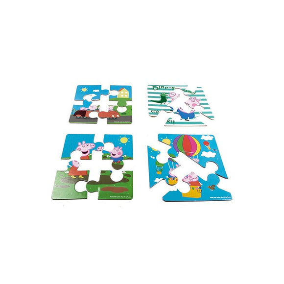 PUZZLE SET OF 4 SENSORY PEPPA PIG