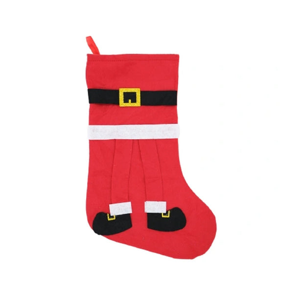 XMAS STOCKING RED SANTA SUIT