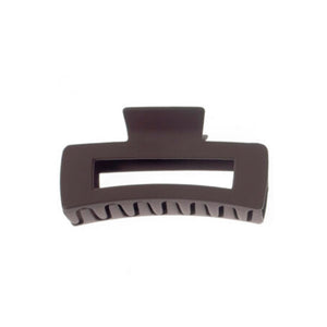HAIR GRIP CURVE RECTANGLE CHOCOLATE