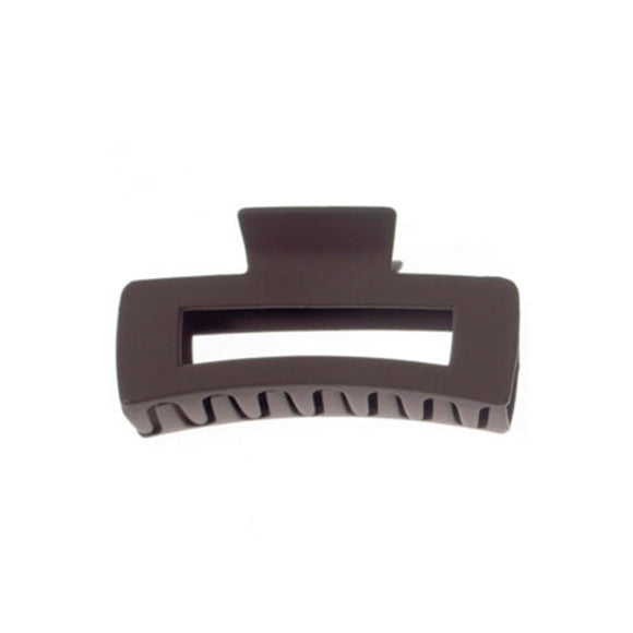 HAIR GRIP CURVE RECTANGLE CHOCOLATE