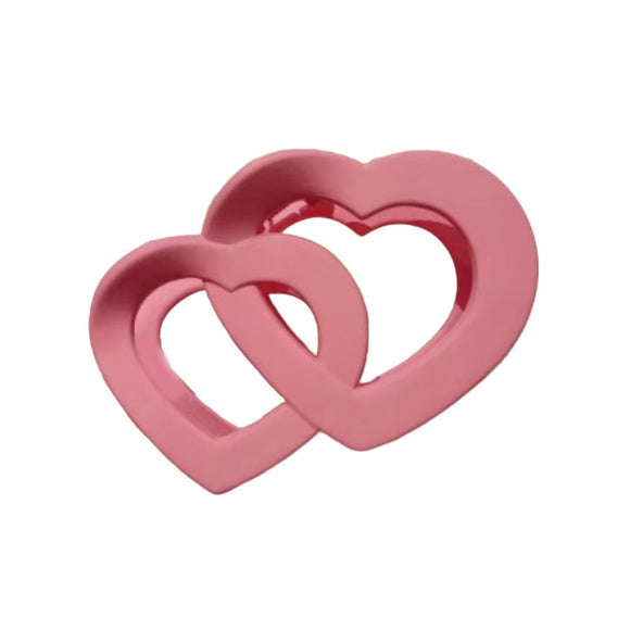 HAIR GRIP HEART INTERLOCKED PINK