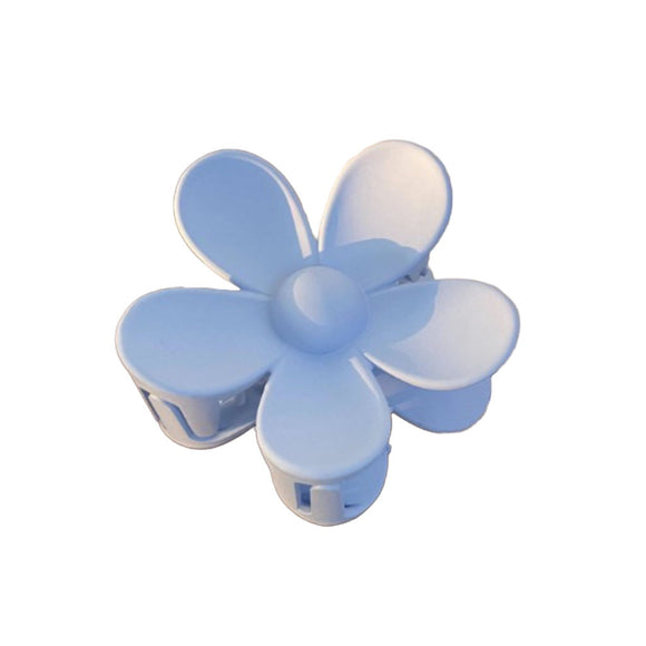 HAIR GRIP LARGE DAISY PLAIN LIGHT BLUE