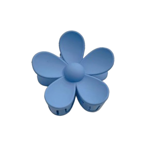 HAIR GRIP LARGE DAISY PLAIN MEDIUM  BLUE