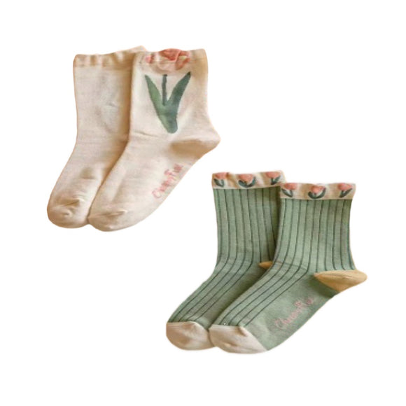 SOCKS 2PC TULIP GARDEN