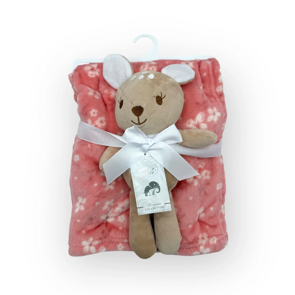 FLEECE BLANKET WITH CUDDLE TOY BAMBI