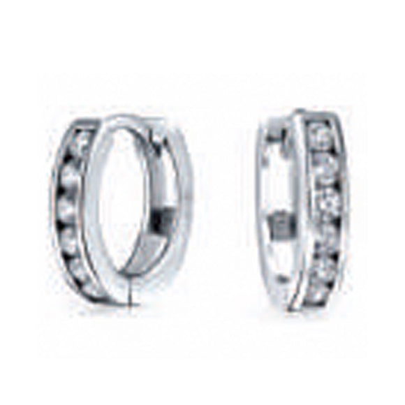 EARRING SILVER HOOP HUGGIES