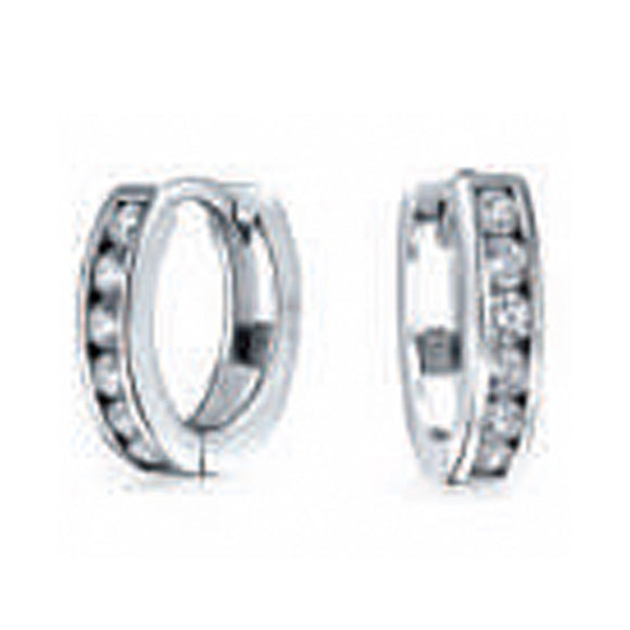 EARRING SILVER HOOP HUGGIES