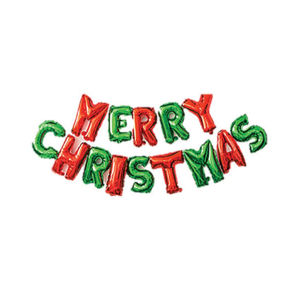 XMAS FOIL BALLOON MERRY CHRISTMAS LETTER SET