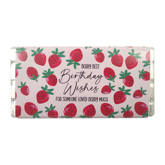 CHOCOLATE 100G STRAWBERRY BIRTHDAY WISHES
