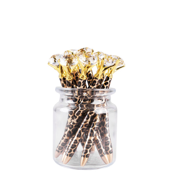 PEN LEOPARD PRINT CRYSTAL