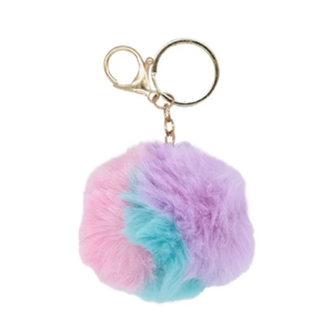 KEYRING MULTICOLOUR POM POM