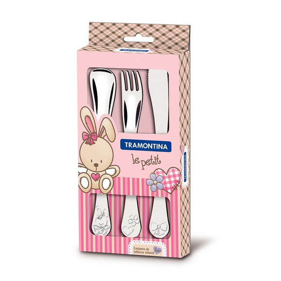 KIDS CUTLERY SET 2PC PINK