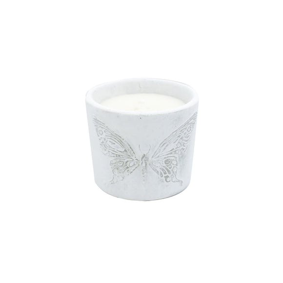 CANDLE BUTTERFLY WHITE