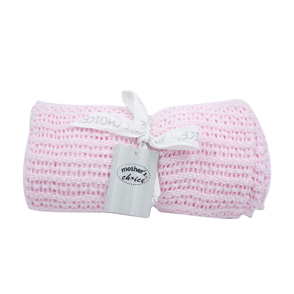 CELLULAR BLANKET 100% COTTON PINK