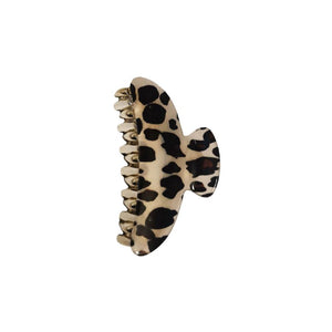 HAIR GRIP LEOPARD PRINT AND GOLD 7CM