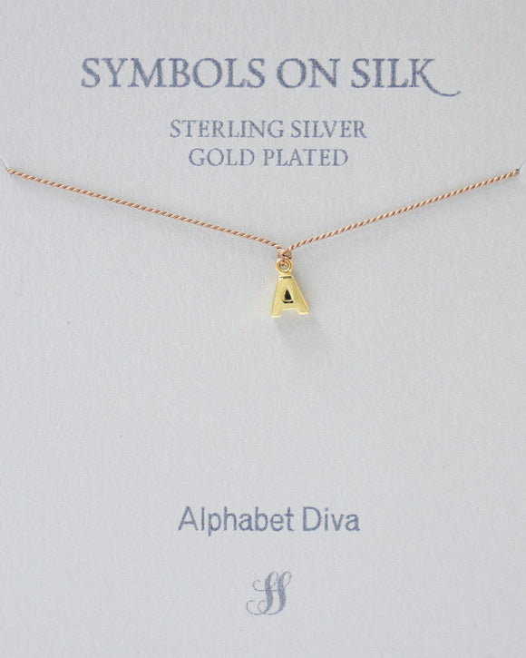 NECKLACE BRONZE INITIAL CHARM A