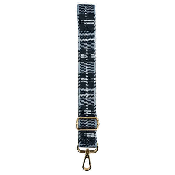 BAG STRAP PLAID MULTI BLACK