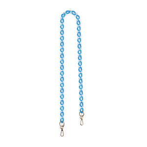 BAG CHAIN ACRYLIC LIGHT BLUE AND CLEAR 2CM X 120CM