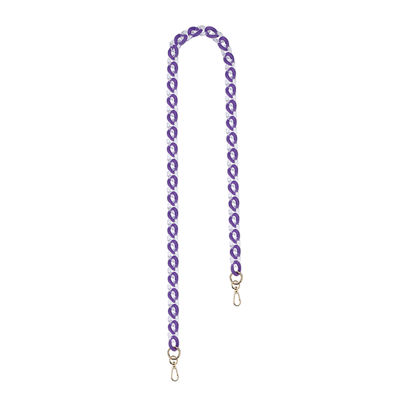 BAG CHAIN ACRYLIC LILAC AND CLEAR 2CM X 120CM