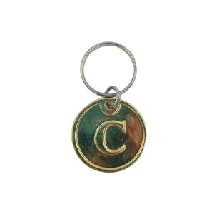 C KEYRING ROUND GOLD