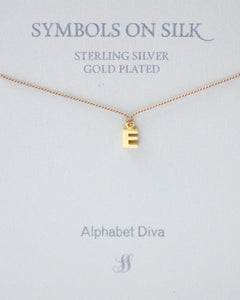 NECKLACE BRONZE INITIAL CHARM E