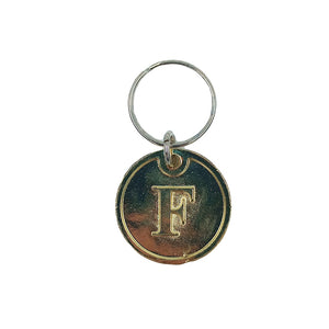 F KEYRING ROUND GOLD