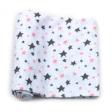 FLANNEL RECEIVER 3PC GREY AND PINK STAR PRINT