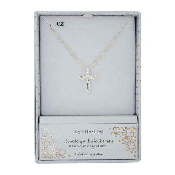 NECKLACE STYLISH CROSS WITH CUBIC ZERCONIA